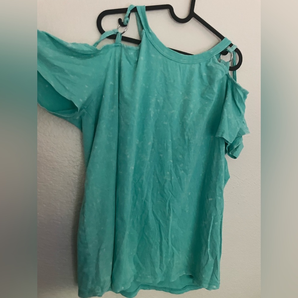 Torrid Lovesick Teal Shirt - size 3